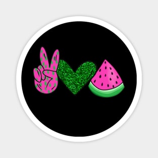 Peace Love and Watermelon Magnet